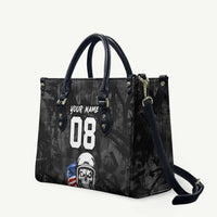 Custom American Flag Skull Motocross Leather Bag - Wonder Print Shop