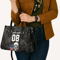Custom American Flag Skull Motocross Leather Bag - Wonder Print Shop