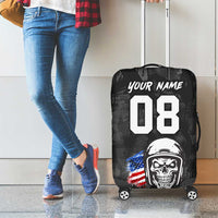 Custom American Flag Skull Motocross Luggage Cover - Wonder Print Shop