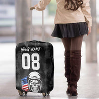 Custom American Flag Skull Motocross Luggage Cover - Wonder Print Shop