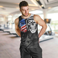 Custom American Flag Skull Motocross Men Tank Top - Wonder Print Shop