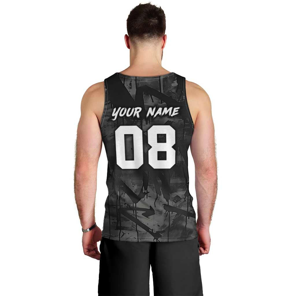 Custom American Flag Skull Motocross Men Tank Top - Wonder Print Shop