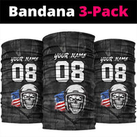 Custom American Flag Skull Motocross Neck Gaiter - Wonder Print Shop