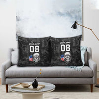 Custom American Flag Skull Motocross Pillow Cover - Wonder Print Shop