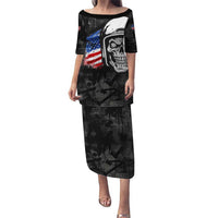Custom American Flag Skull Motocross Puletasi - Wonder Print Shop