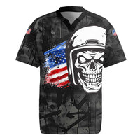 Custom American Flag Skull Motocross Rugby Jersey - Wonder Print Shop
