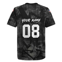 Custom American Flag Skull Motocross Rugby Jersey - Wonder Print Shop