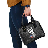 Custom American Flag Skull Motocross Shoulder Handbag - Wonder Print Shop