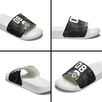 Custom American Flag Skull Motocross Slide Sandals - Wonder Print Shop