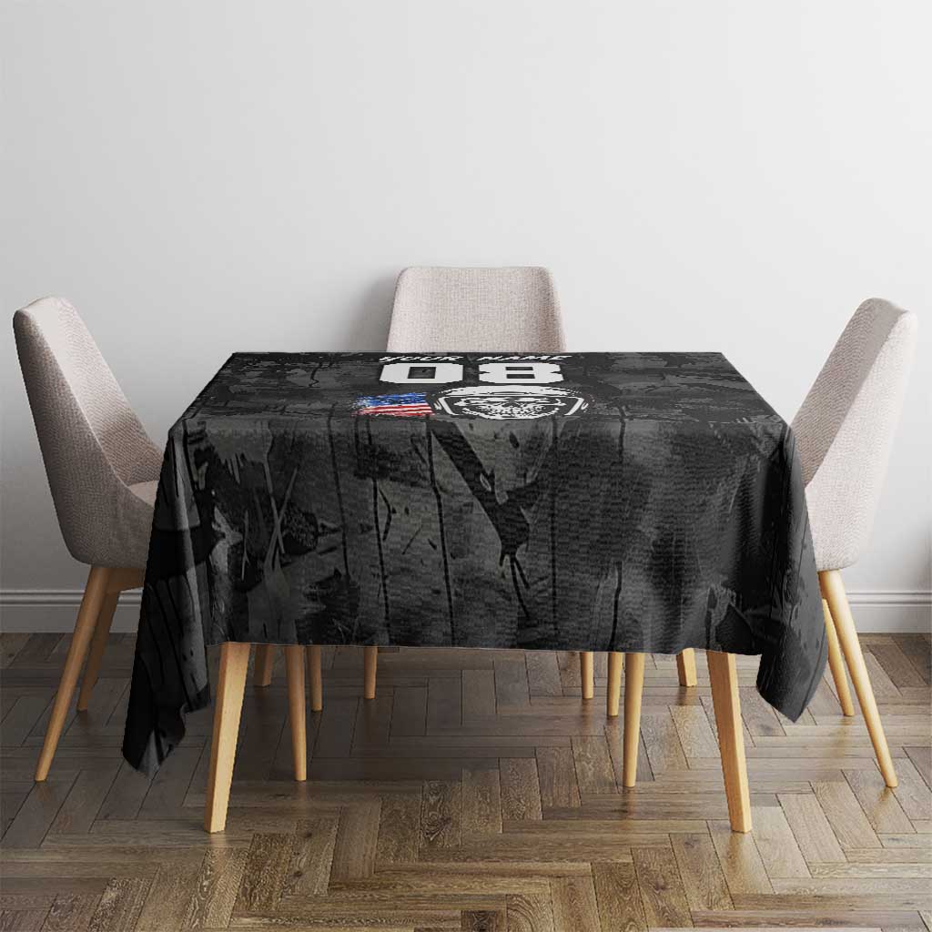 Custom American Flag Skull Motocross Tablecloth - Wonder Print Shop