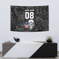Custom American Flag Skull Motocross Tapestry - Wonder Print Shop
