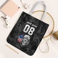 Custom American Flag Skull Motocross Tote Bag - Wonder Print Shop