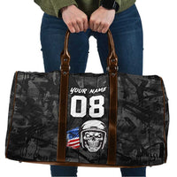 Custom American Flag Skull Motocross Travel Bag - Wonder Print Shop