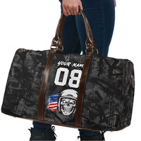 Custom American Flag Skull Motocross Travel Bag - Wonder Print Shop
