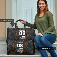 Custom American Flag Skull Motocross Travel Bag - Wonder Print Shop