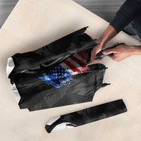 Custom American Flag Skull Motocross Umbrella - Wonder Print Shop