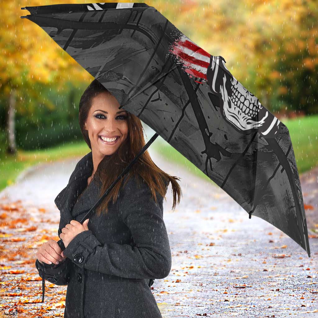 Custom American Flag Skull Motocross Umbrella - Wonder Print Shop