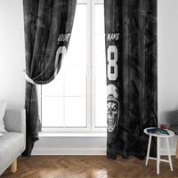 Custom American Flag Skull Motocross Window Curtain - Wonder Print Shop