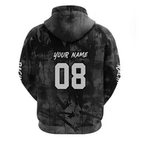Custom American Flag Skull Motocross Zip Hoodie - Wonder Print Shop