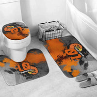 Custom MotoX Eagle Strike Motocross Bathroom Set with Rider Silhouette and Orange Grunge Design - Wonder Print Shop