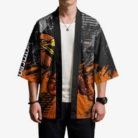 Custom MotoX Eagle Strike Motocross Kimono with Rider Silhouette and Orange Grunge Design - Wonder Print Shop