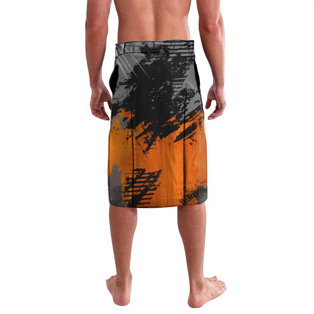 Custom MotoX Eagle Strike Motocross Lavalava with Rider Silhouette and Orange Grunge Design - Wonder Print Shop