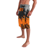 Custom MotoX Eagle Strike Motocross Lavalava with Rider Silhouette and Orange Grunge Design - Wonder Print Shop