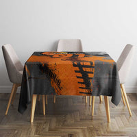Custom MotoX Eagle Strike Motocross Tablecloth with Rider Silhouette and Orange Grunge Design - Wonder Print Shop