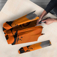 Custom MotoX Eagle Strike Motocross Umbrella with Rider Silhouette and Orange Grunge Design - Wonder Print Shop