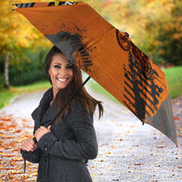 Custom MotoX Eagle Strike Motocross Umbrella with Rider Silhouette and Orange Grunge Design - Wonder Print Shop
