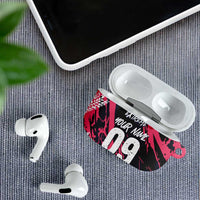 Custom Extreme Motocross Pink AirPods Case with Bold Tire Track Graphics - Wonder Print Shop