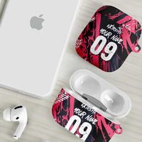 Custom Extreme Motocross Pink AirPods Case with Bold Tire Track Graphics - Wonder Print Shop