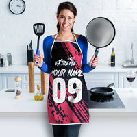 Custom Extreme Motocross Pink Apron with Bold Tire Track Graphics - Wonder Print Shop