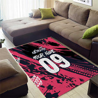 Custom Extreme Motocross Pink Area Rug with Bold Tire Track Graphics - Wonder Print Shop