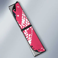 Custom Extreme Motocross Pink Auto Sun Shade with Bold Tire Track Graphics - Wonder Print Shop