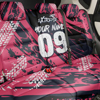 Custom Extreme Motocross Pink Back Car Seat Cover with Bold Tire Track Graphics - Wonder Print Shop
