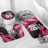 Custom Extreme Motocross Pink Bathroom Set with Bold Tire Track Graphics - Wonder Print Shop