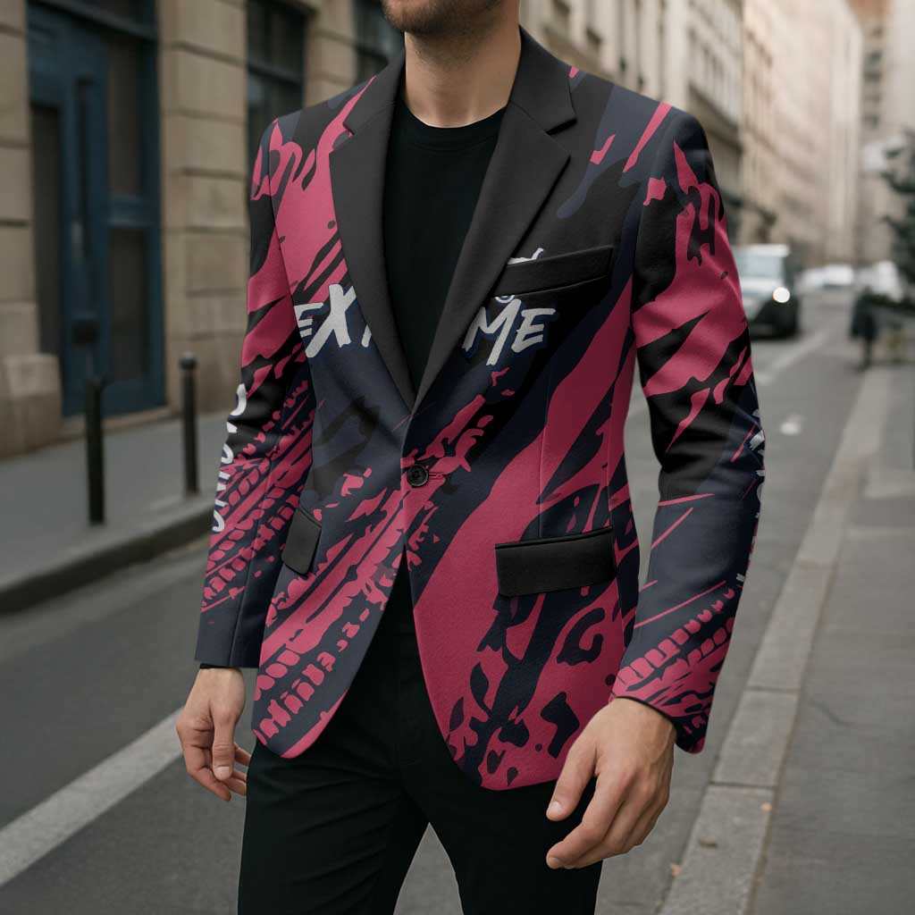 Custom Extreme Motocross Pink Blazer with Bold Tire Track Graphics - Wonder Print Shop