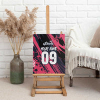 Custom Extreme Motocross Pink Canvas Wall Art with Bold Tire Track Graphics - Wonder Print Shop