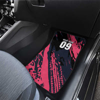 Custom Extreme Motocross Pink Car Mats with Bold Tire Track Graphics - Wonder Print Shop