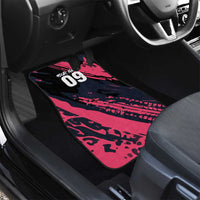 Custom Extreme Motocross Pink Car Mats with Bold Tire Track Graphics - Wonder Print Shop