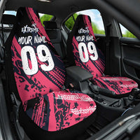 Custom Extreme Motocross Pink Car Seat Cover with Bold Tire Track Graphics - Wonder Print Shop
