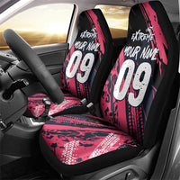 Custom Extreme Motocross Pink Car Seat Cover with Bold Tire Track Graphics - Wonder Print Shop