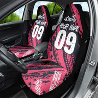 Custom Extreme Motocross Pink Car Seat Cover with Bold Tire Track Graphics - Wonder Print Shop