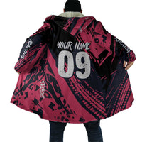 Custom Extreme Motocross Pink Cloak with Bold Tire Track Graphics - Wonder Print Shop