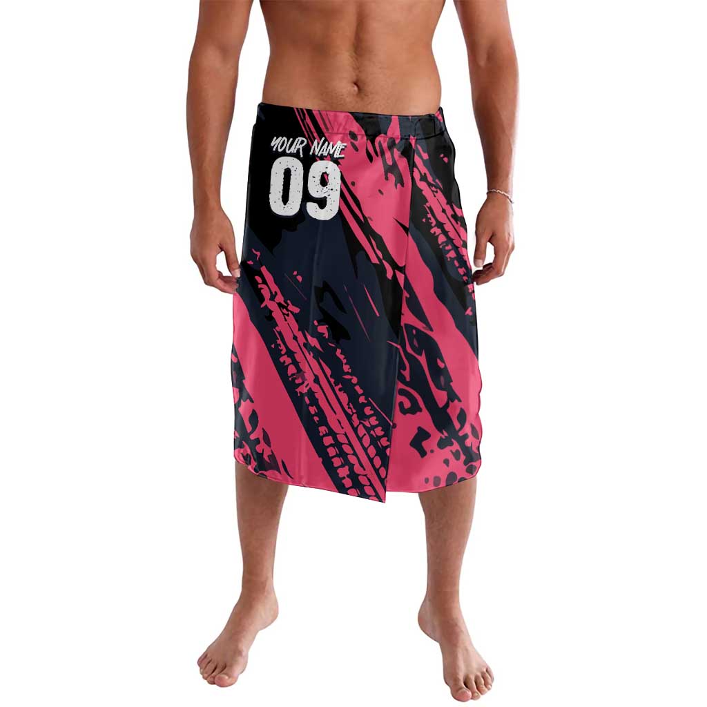 Custom Extreme Motocross Pink Lavalava with Bold Tire Track Graphics - Wonder Print Shop