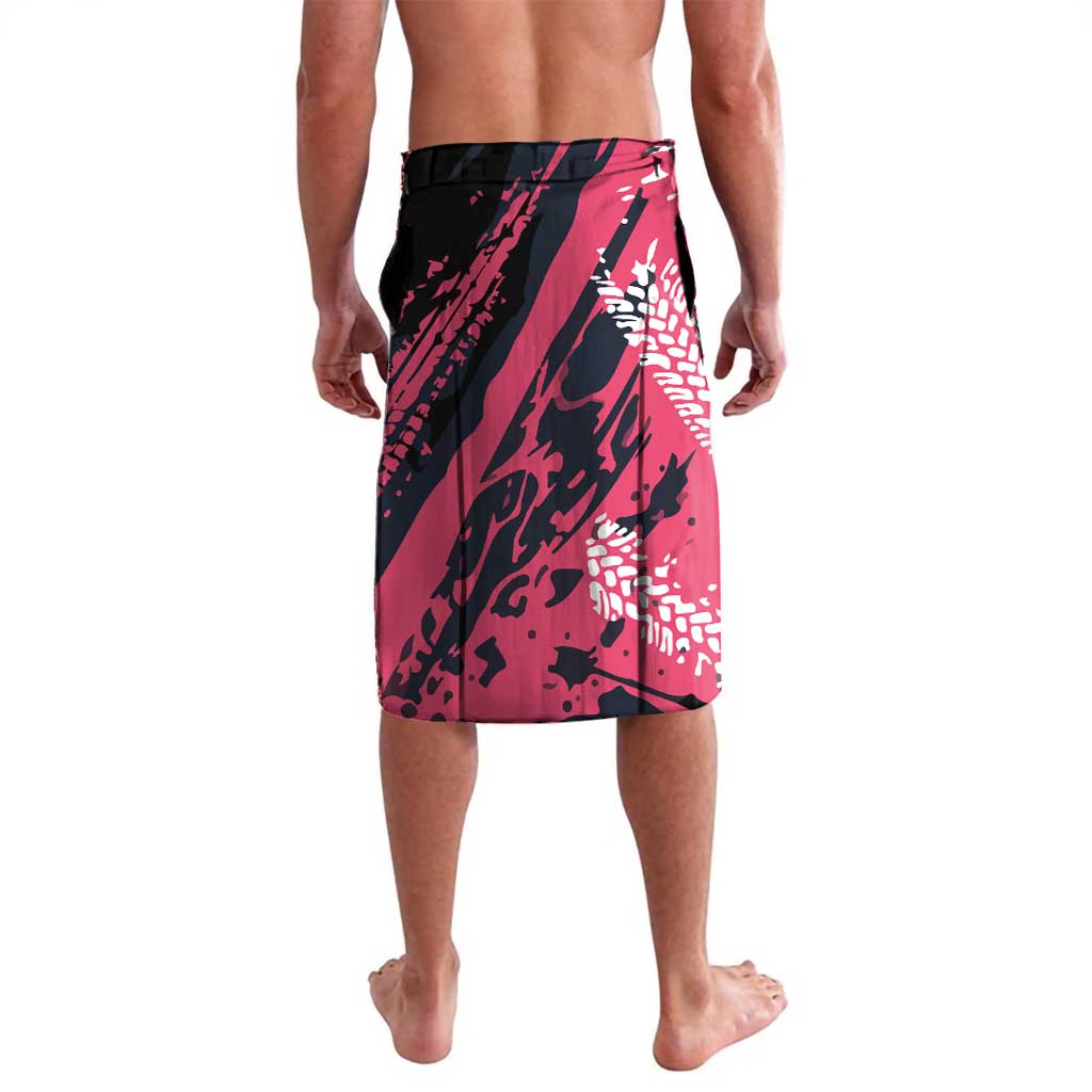 Custom Extreme Motocross Pink Lavalava with Bold Tire Track Graphics - Wonder Print Shop