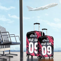 Custom Extreme Motocross Pink Luggage Cover with Bold Tire Track Graphics - Wonder Print Shop