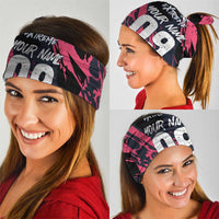 Custom Extreme Motocross Pink Neck Gaiter with Bold Tire Track Graphics - Wonder Print Shop