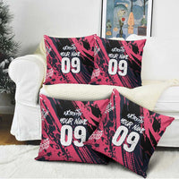 Custom Extreme Motocross Pink Pillow Cover with Bold Tire Track Graphics - Wonder Print Shop